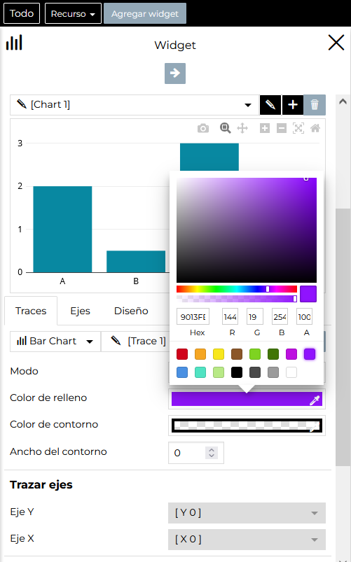 Creación de Widget de Gráfico
