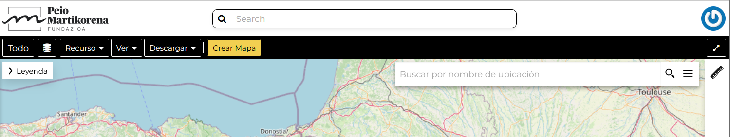 El botón Crear mapa desde el conjunto de datos