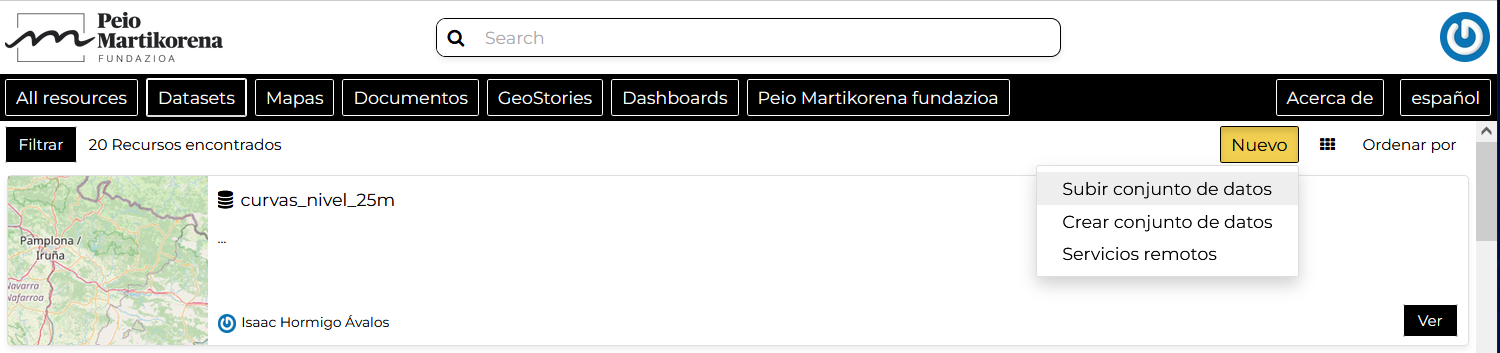 El Catálogo de Conjuntos de Datos