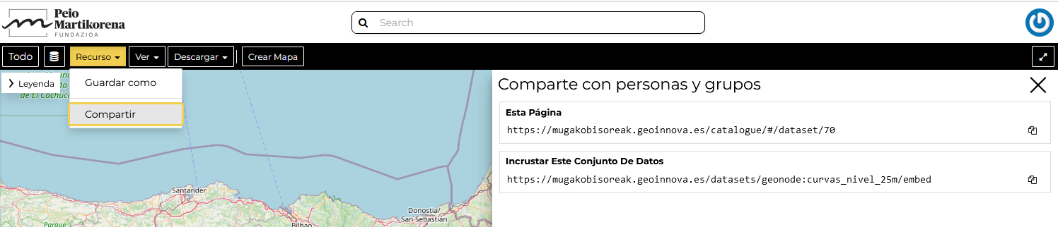 Configuración de permisos del mapa