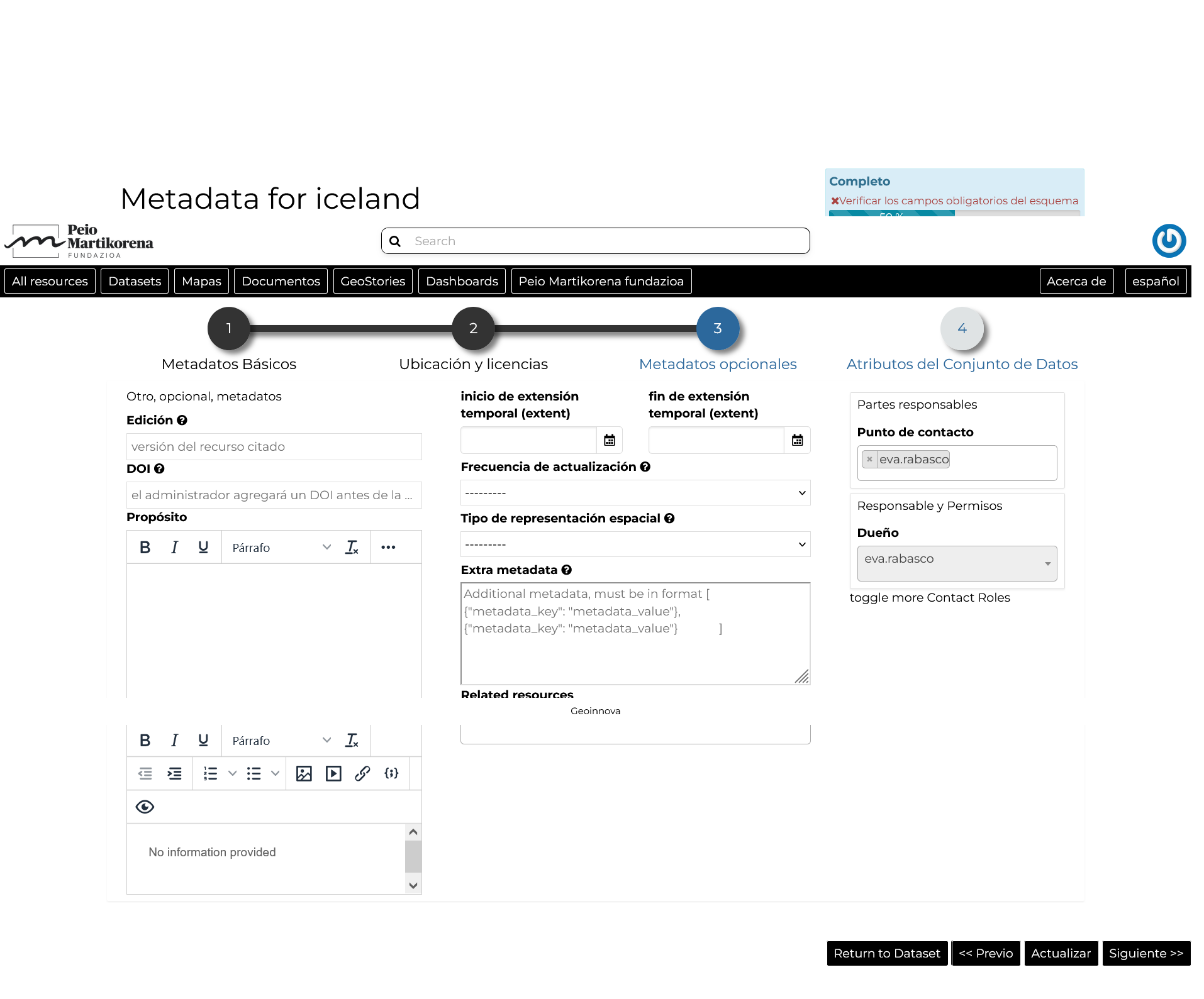 Metadatos Opcionales del Mapa